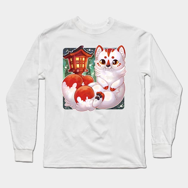 Kitsune Long Sleeve T-Shirt by NatureDrawing